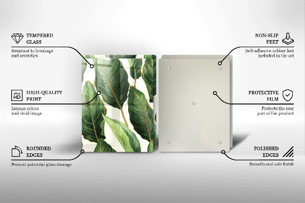 Zaščitna plošča za štedilnik Bananini listi