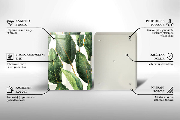Zaščitna plošča za štedilnik Bananini listi