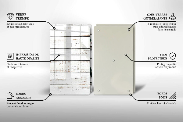 Zaščitna plošča za štedilnik Stare deske in listi