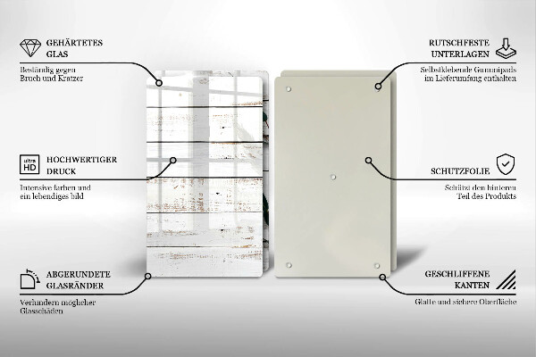Zaščitna plošča za štedilnik Stare deske in listi