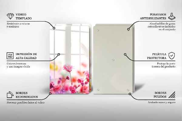 Zaščitna plošča za štedilnik Cvetlični travnik