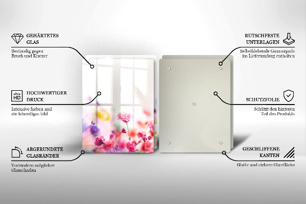 Zaščitna plošča za štedilnik Cvetlični travnik