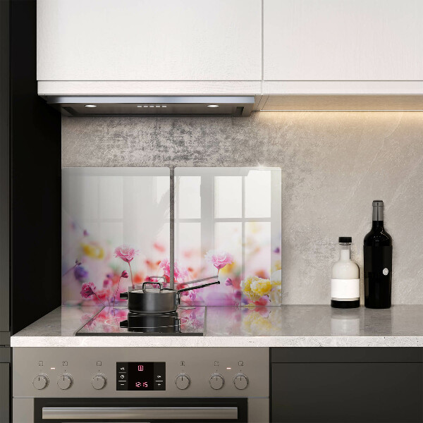 Zaščitna plošča za štedilnik Cvetlični travnik