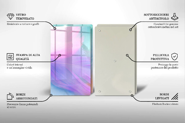 Zaščitna plošča za štedilnik Pastelno perje