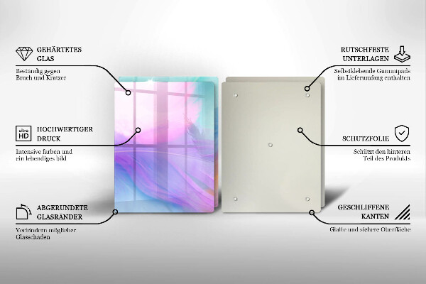Zaščitna plošča za štedilnik Pastelno perje