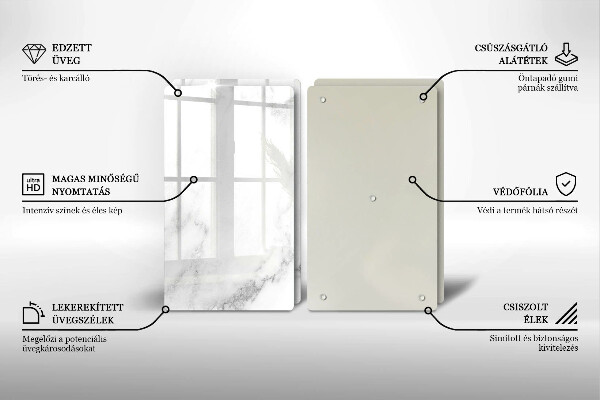 Zaščitna plošča za štedilnik Moderni marmor