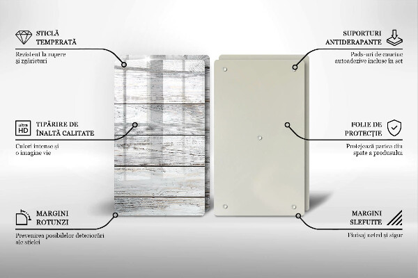 Zaščitna plošča za štedilnik Svetle lesene deske