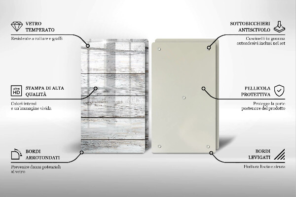 Zaščitna plošča za štedilnik Svetle lesene deske