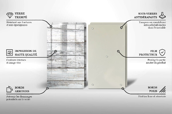 Zaščitna plošča za štedilnik Svetle lesene deske