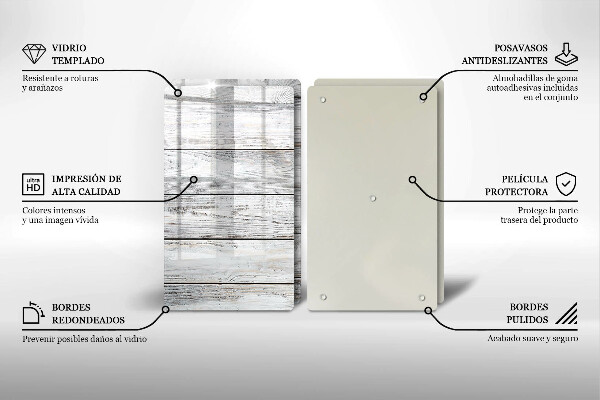 Zaščitna plošča za štedilnik Svetle lesene deske