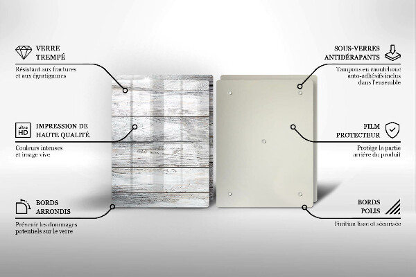 Zaščitna plošča za štedilnik Svetle lesene deske