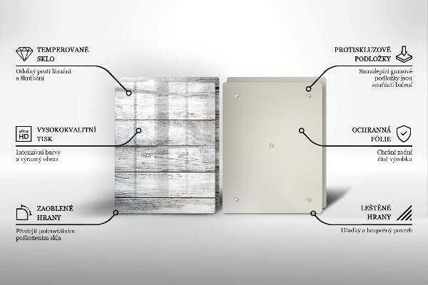 Zaščitna plošča za štedilnik Svetle lesene deske