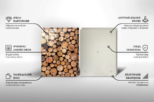 Zaščitna plošča za štedilnik Drevesna debla