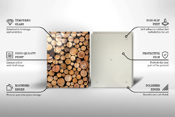 Zaščitna plošča za štedilnik Drevesna debla