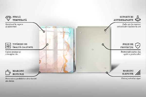 Zaščitna plošča za štedilnik Marmorna abstrakcija