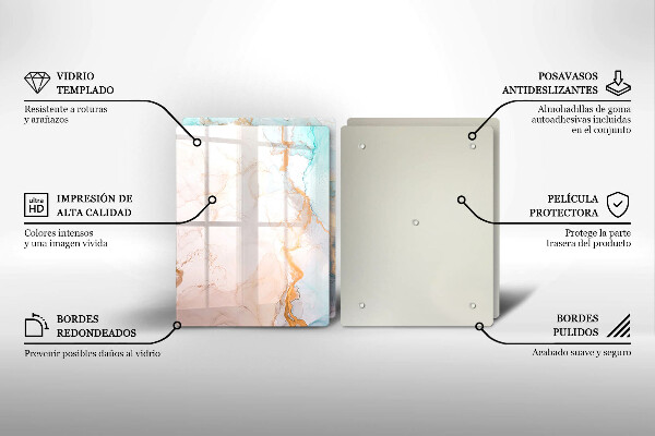 Zaščitna plošča za štedilnik Marmorna abstrakcija