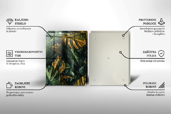 Zaščitna plošča za štedilnik Zlati listi monstere