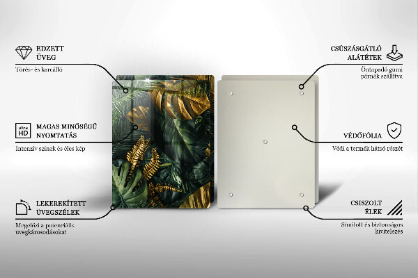 Zaščitna plošča za štedilnik Zlati listi monstere