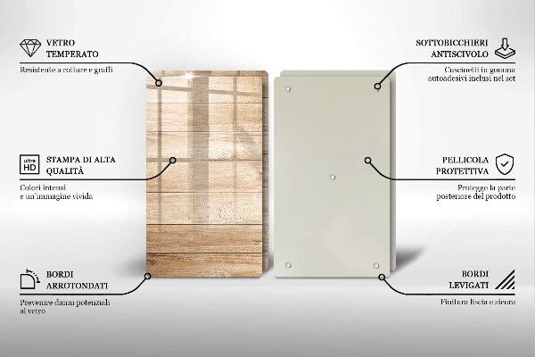 Zaščitna plošča za štedilnik Lesene deske