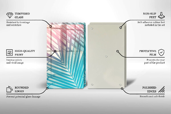 Zaščitna plošča za štedilnik Pastelni listi