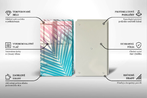 Zaščitna plošča za štedilnik Pastelni listi