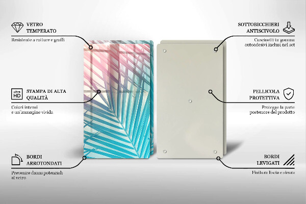 Zaščitna plošča za štedilnik Pastelni listi