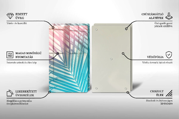 Zaščitna plošča za štedilnik Pastelni listi