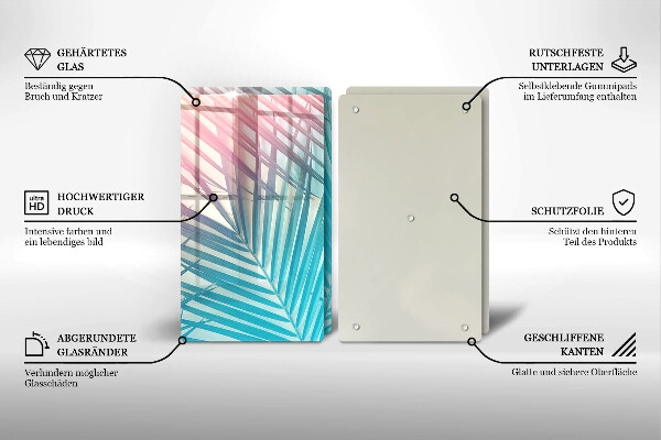 Zaščitna plošča za štedilnik Pastelni listi