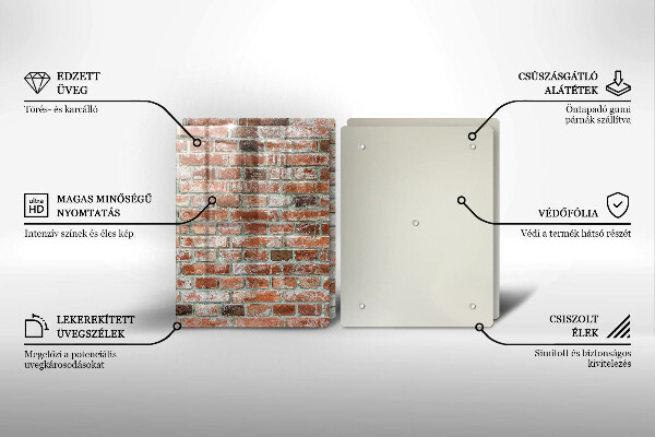 Zaščitna plošča za štedilnik Stara opečna stena