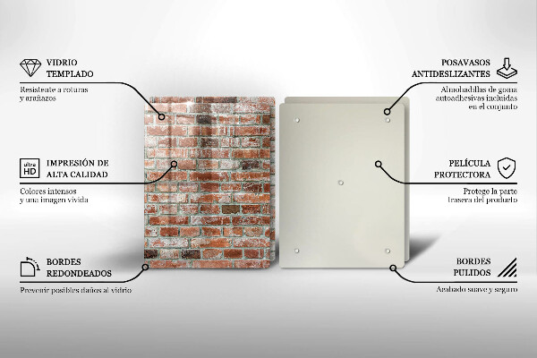 Zaščitna plošča za štedilnik Stara opečna stena