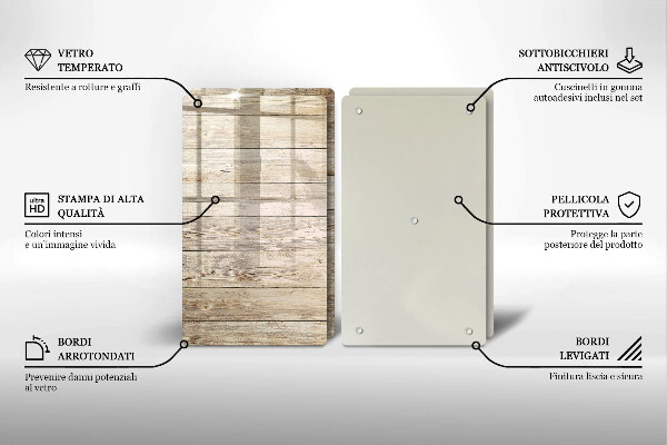 Zaščitna plošča za štedilnik Lesene deske