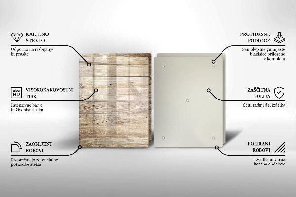 Zaščitna plošča za štedilnik Lesene deske