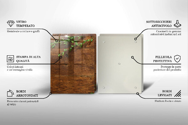 Zaščitna plošča za štedilnik Lesene deske in listi