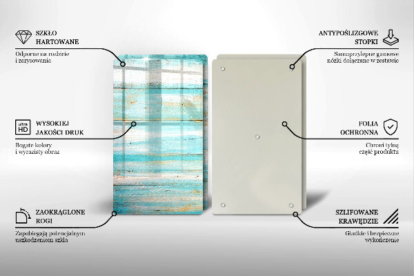 Zaščitna plošča za štedilnik Vintage lesene plošče