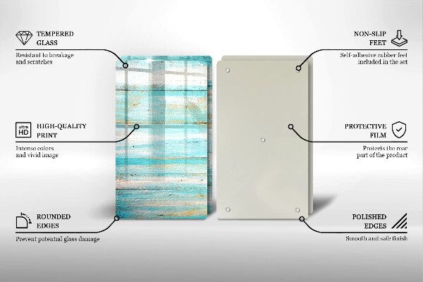 Zaščitna plošča za štedilnik Vintage lesene plošče