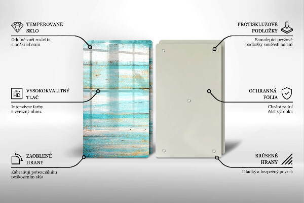 Zaščitna plošča za štedilnik Vintage lesene plošče