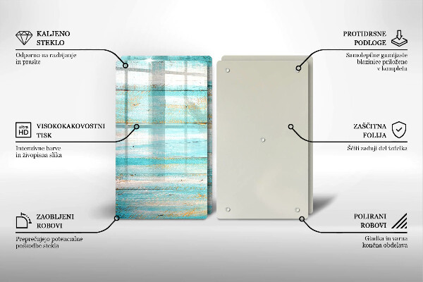 Zaščitna plošča za štedilnik Vintage lesene plošče