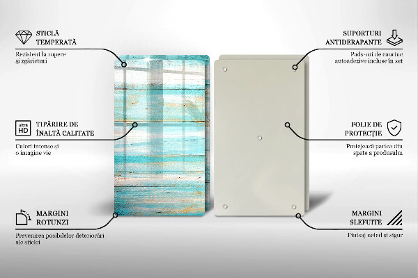 Zaščitna plošča za štedilnik Vintage lesene plošče