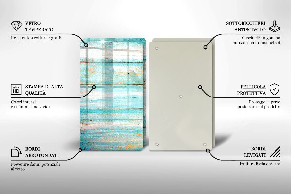 Zaščitna plošča za štedilnik Vintage lesene plošče