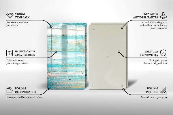 Zaščitna plošča za štedilnik Vintage lesene plošče