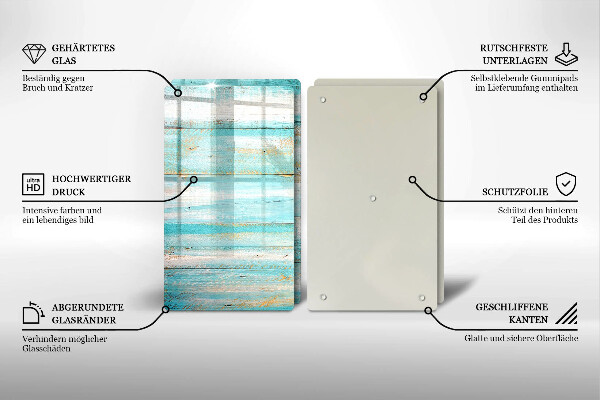 Zaščitna plošča za štedilnik Vintage lesene plošče