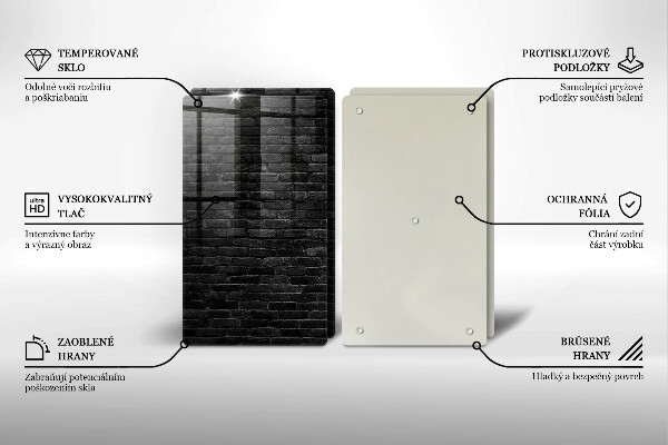 Zaščitna plošča za štedilnik Stenska opečna stena