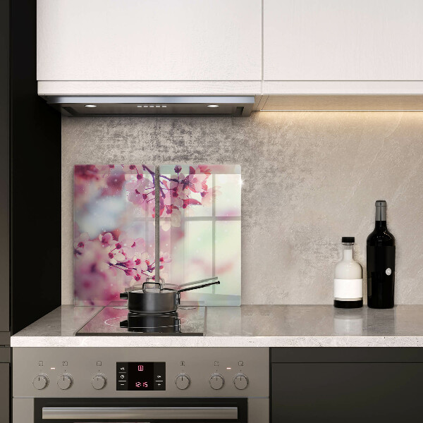 Zaščitna plošča za štedilnik Narava jablanovih cvetov