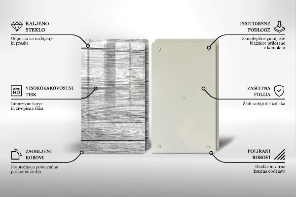 Zaščitna plošča za štedilnik Stare lesene plošče