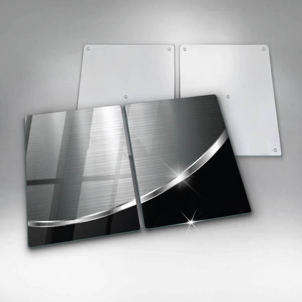 Zaščitna plošča za štedilnik Abstrakcija s kovino