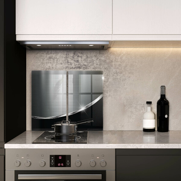 Zaščitna plošča za štedilnik Abstrakcija s kovino