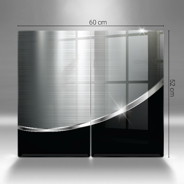 Zaščitna plošča za štedilnik Abstrakcija s kovino