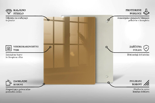 Zaščitna plošča za štedilnik Bež barva