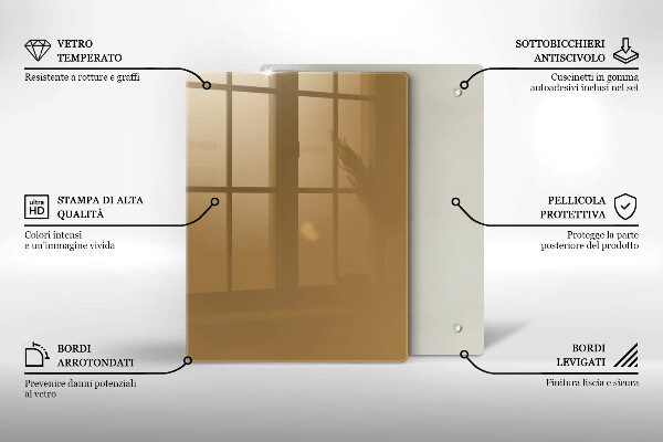 Zaščitna plošča za štedilnik Bež barva