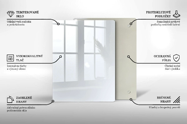 Zaščitna plošča za štedilnik Bela barva